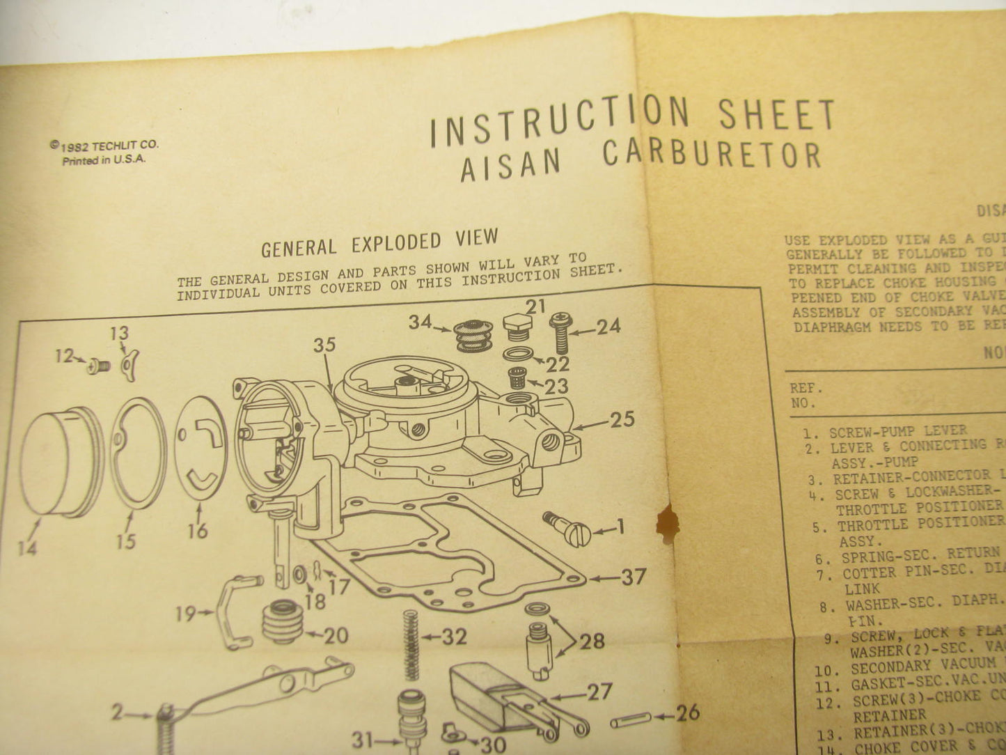 IPS 13-5531 Carburetor Rebuild Kit