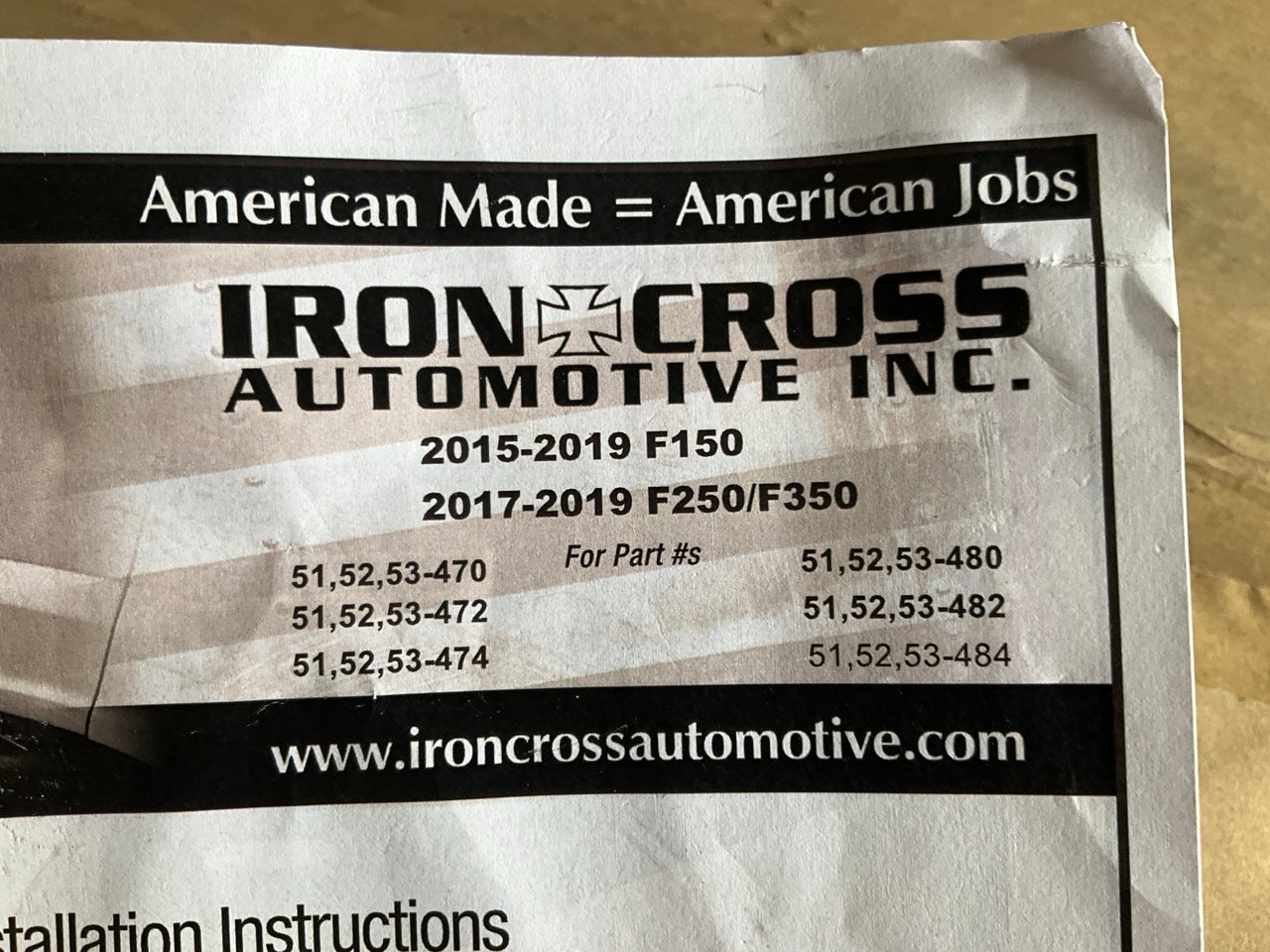 Iron Cross 51-470-B 3'' Black Cab Length Nerf Bars 2015-21 Ford F-150 Regular Cab