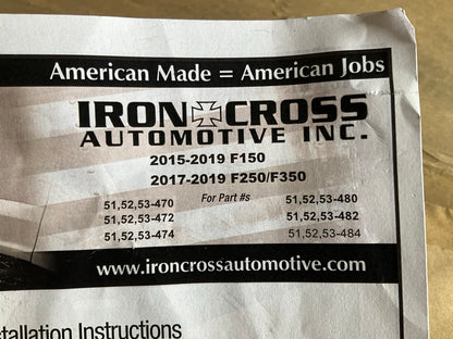 Iron Cross 51-470-B 3'' Black Cab Length Nerf Bars 2015-21 Ford F-150 Regular Cab