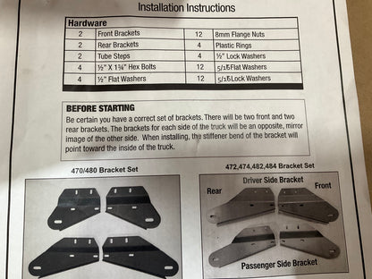 Iron Cross 51-480-B 3'' Black Side Step Bars 17-18 F-350 Super Duty Regular Cab