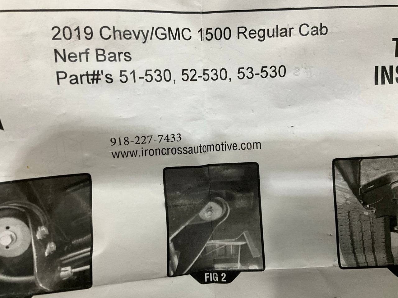 Iron Cross 51-530 3'' Cab Length Polished Round Tube Side Step Bars