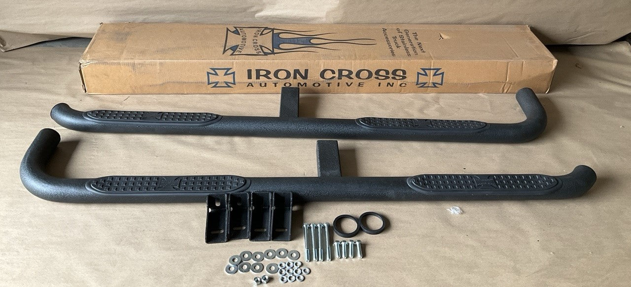 Iron Cross 52-530-B Black 3'' Side Step Bars 2019-2021 Silverado 1500 Regular Cab