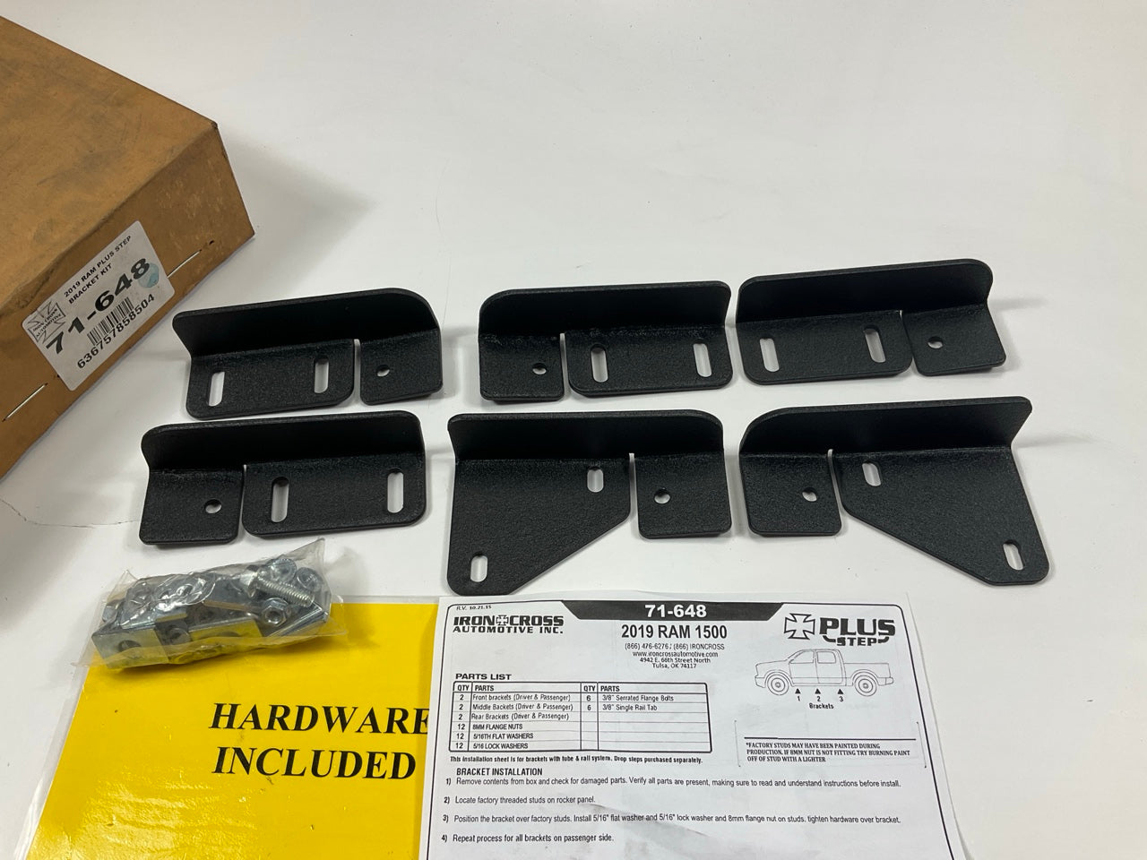 Iron Cross 71-648 Cab Length Side Step Bar Bracket Kit For 2019 Ram 1500 Plus
