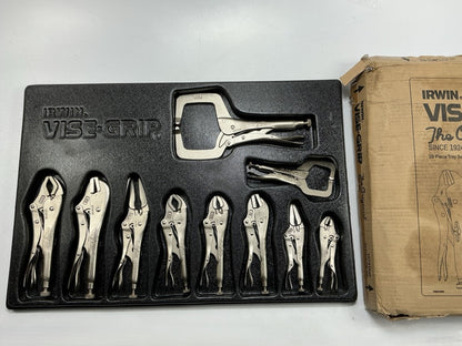 NEW, OPEN BOX - The Original Irvin #1078 Vise-Grip 10 Pc Locking Pliers Tray Set