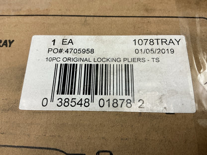 NEW, OPEN BOX - The Original Irvin #1078 Vise-Grip 10 Pc Locking Pliers Tray Set