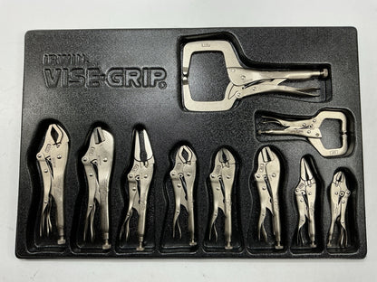 NEW, OPEN BOX - The Original Irvin #1078 Vise-Grip 10 Pc Locking Pliers Tray Set