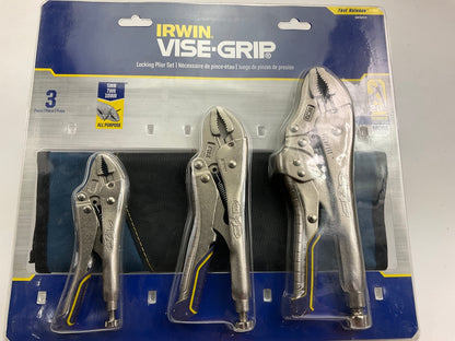 Irwin Industrial IRHT82572 Vise Grip Fast Release 5'' To 10'' Curved Jaw, 3 Pieces