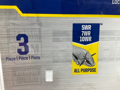 Irwin Industrial IRHT82572 Vise Grip Fast Release 5'' To 10'' Curved Jaw, 3 Pieces