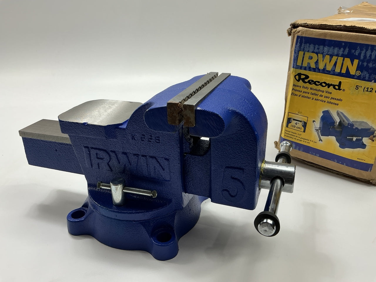 Irwin 226305ZR Heavy Duty Aggressive Steel Jaws Swivel Base, 5'' Inch