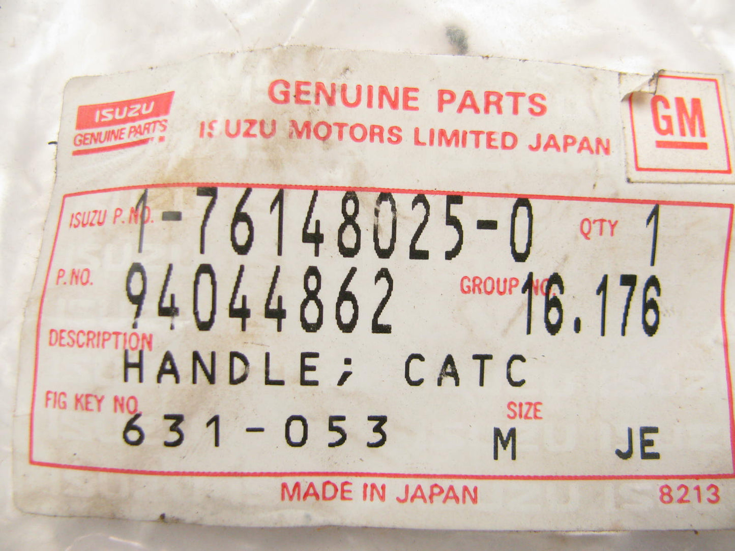 NEW GENUINE OEM Isuzu FVR  Cross Ventilator Catch Handle 1-76148025-0