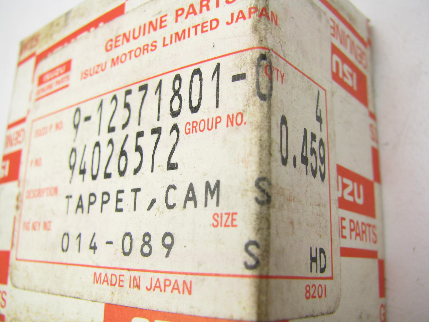 (4) NEW ISUZU 9-12571801-0 Engine Valve Tappets Lifters  4JB1  Forklift DIESEL