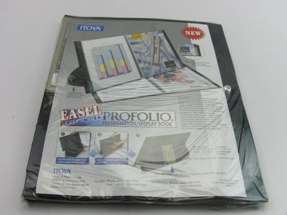 Itoya ES-24 Letter Size Pop-Up Easel Profolio Display Book For 8.5'' X 11'', Black