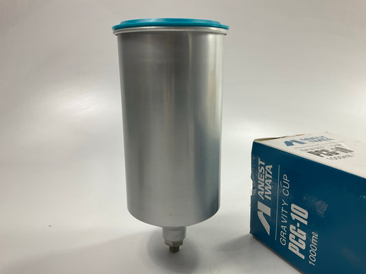 Iwata 6038D 1 Liter Aluminum Paint Cup With Male Thread For Super Nova Gun