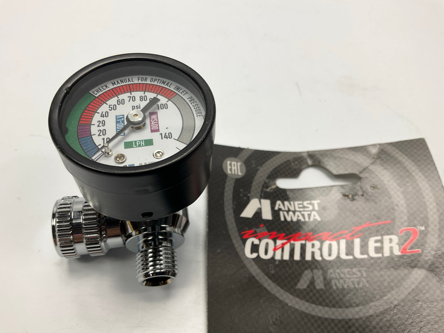Iwata 8130B Air Adjustment Valve With Gauge Paint Spray Gun Regulator