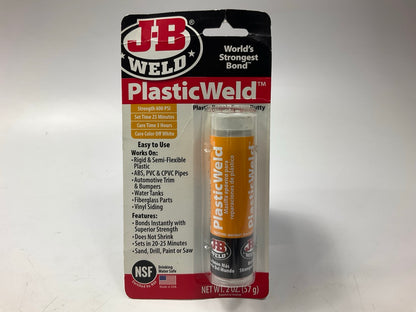 JB Weld 8237 Plastic Weld Repair Epoxy Glue,  2 Oz