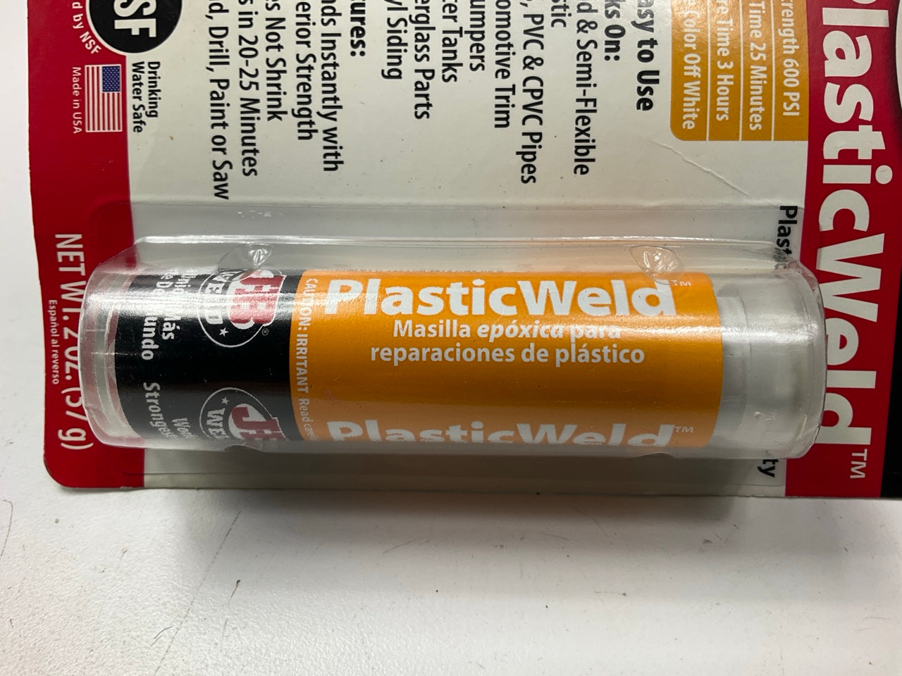 JB Weld 8237 Plastic Weld Repair Epoxy Glue,  2 Oz