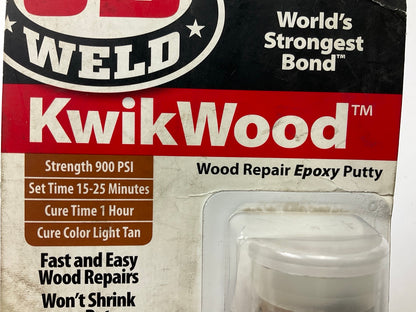 (2) J-B Weld 8257 Kwik Wood Hand Mixable Epoxy Putty, BROWN, 1 OZ STICK