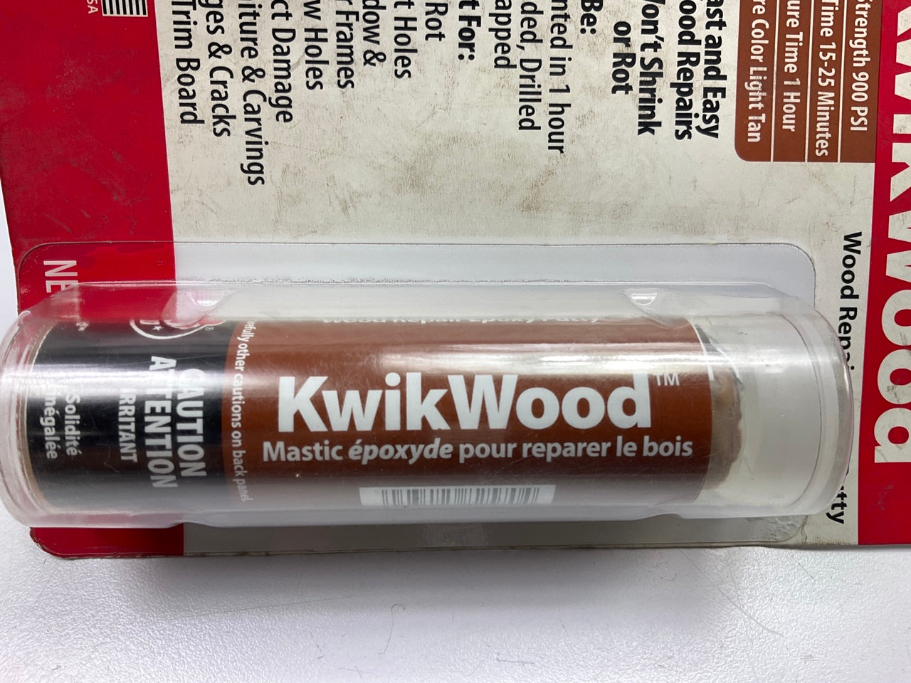 J-B Weld 8257 Kwik Wood Hand Mixable Epoxy Putty, BROWN, 1 OZ STICK