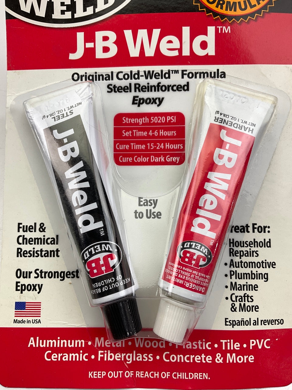 J-B Weld 8265S Cold-Weld Steel Reinforced Epoxy - 2oz