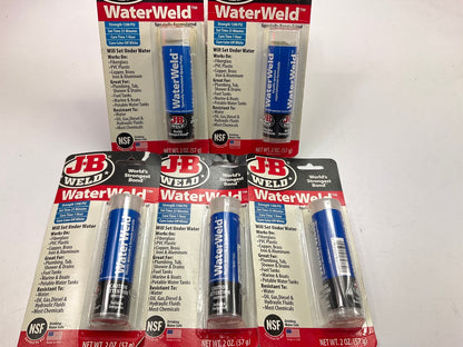 (5) J-B Weld 8277 WaterWeld Underwater Epoxy Adhesive, 2oz