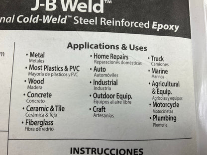 JB Weld 8281 Professional Size Steel Reinforced Epoxy Twin Pack - 10 Oz
