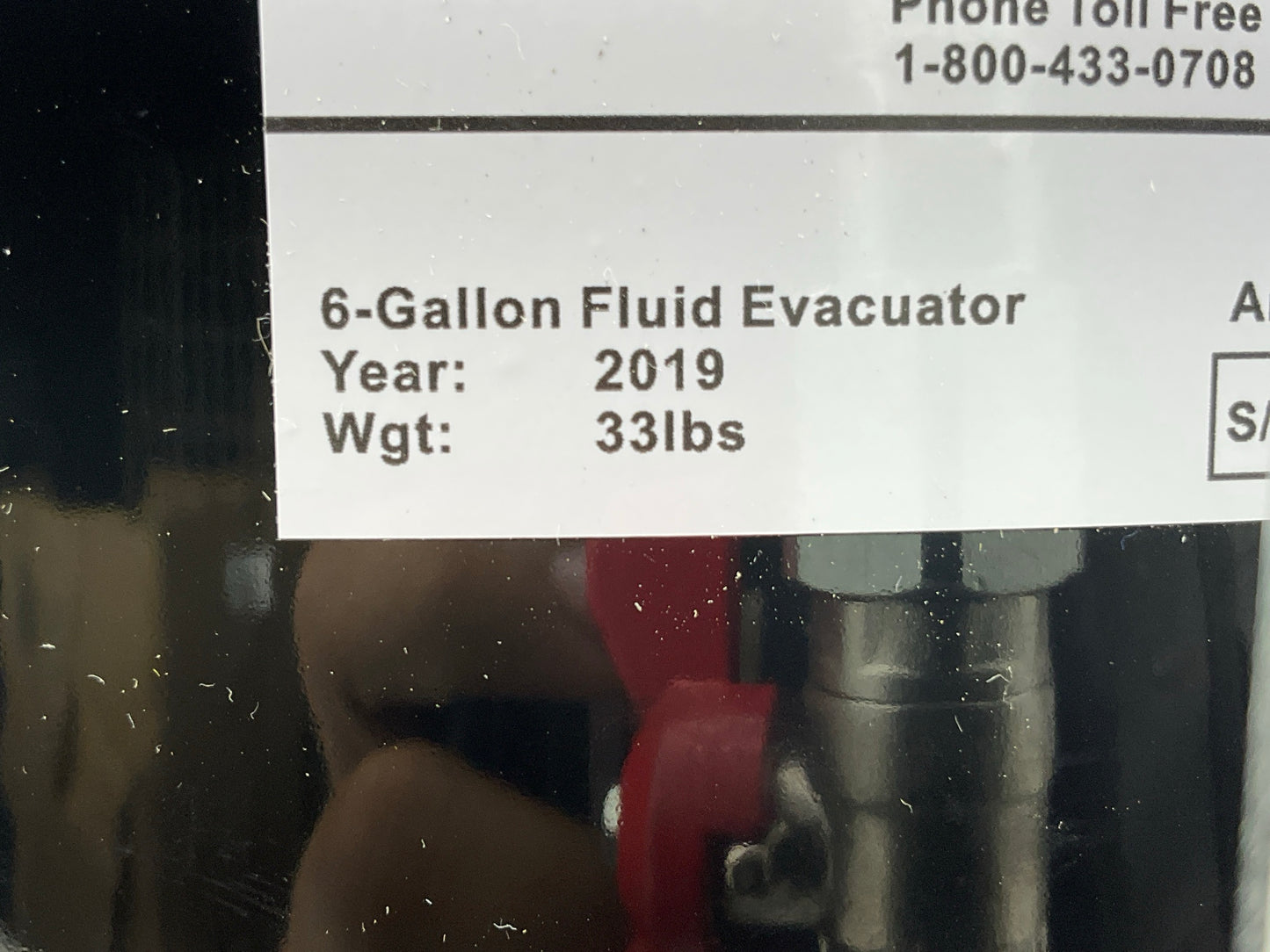 INCOMPLETE AS IS JohnDow JDI-6EV 6-Gallon Fluid Evacuator Tank W/ Venturi Vacuum