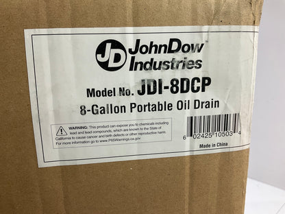 JohnDow JDI-8DCP 8 Gallon Poly Portable Oil Drain