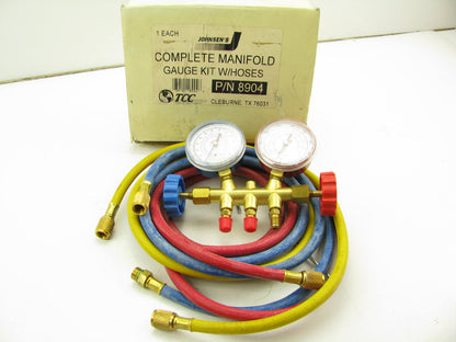 Johnsens 8904 HVAC A/C Manifold Gauge Set 3''