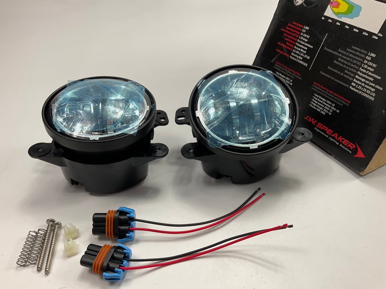 JW Speaker 0550861 LED Fog Light Lamp Kit For 2007-2013 Jeep Wrangler JK, USA