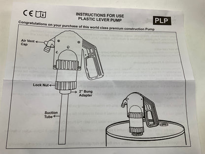 K Tool International 72210 15-55 Gallon Drum Lever-action Fluid Transfer Pump