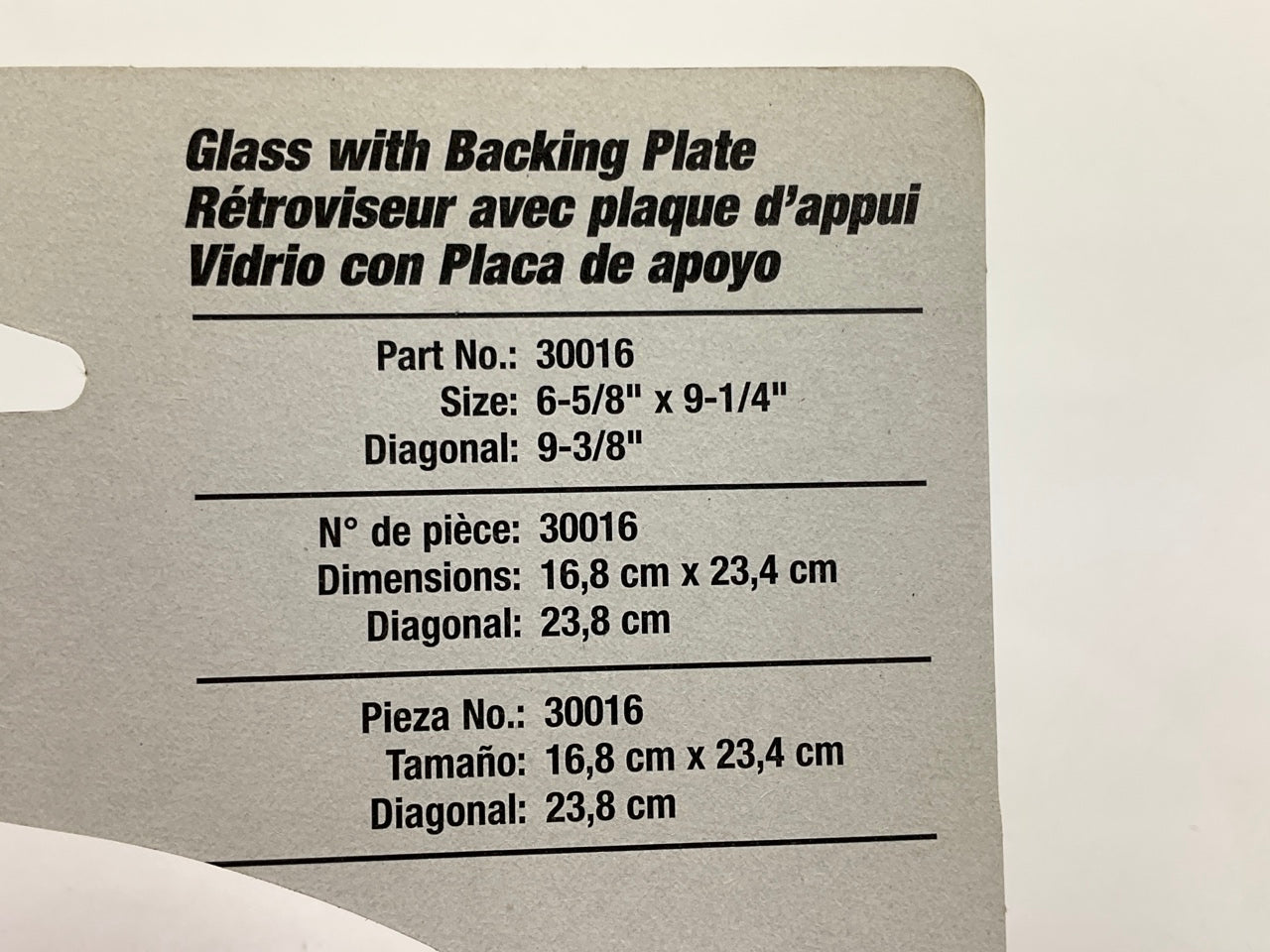 K Source 30016 Right Mirror Glass - Heated - With Backing Plate