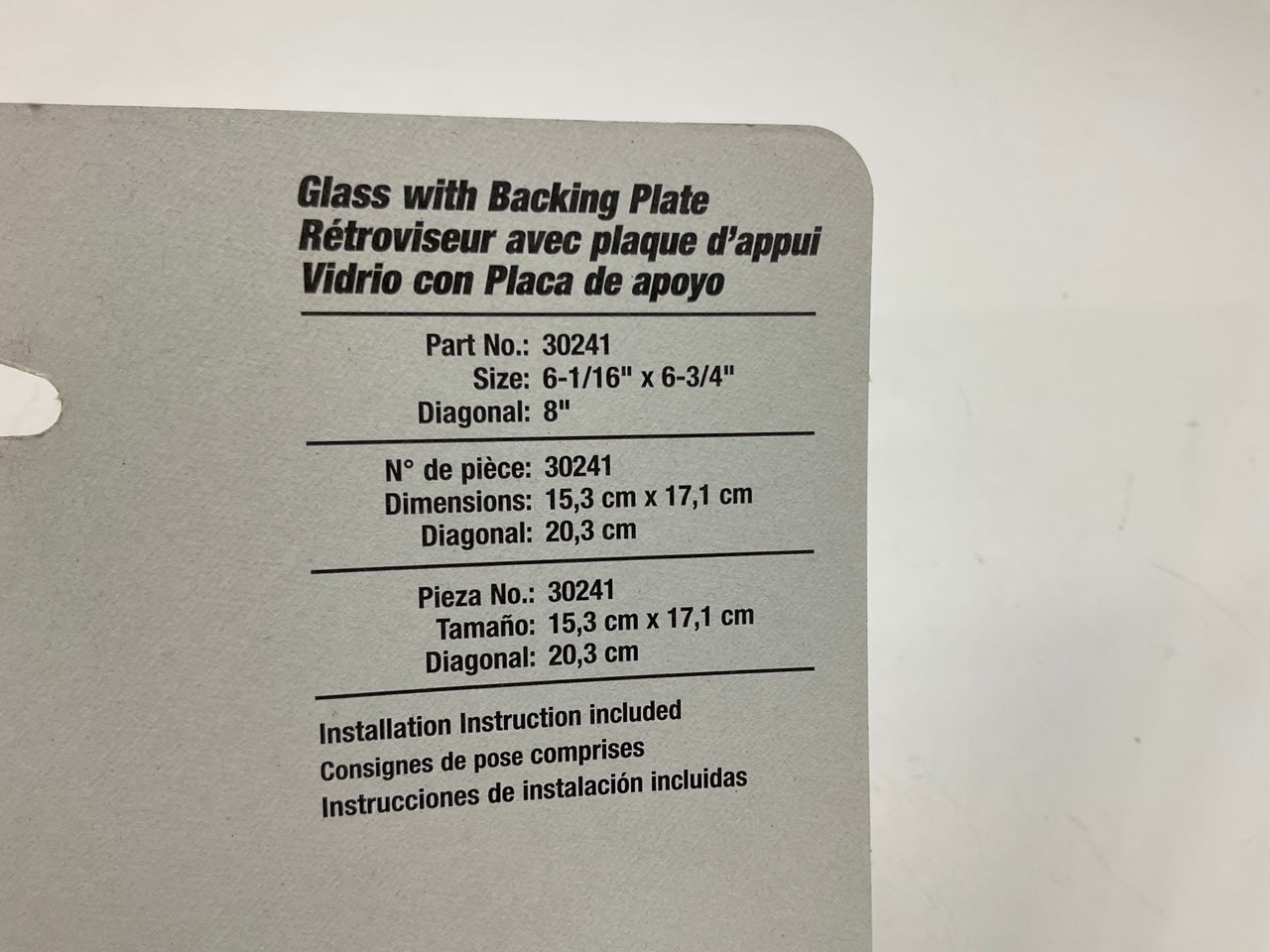 K Source 30241 Right Heated Mirror Glass W/ Rear Holder For 2008-2016 Caravan