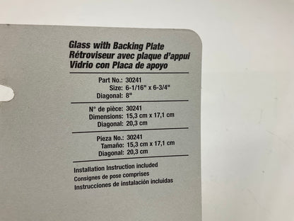K Source 30241 Right Heated Mirror Glass W/ Rear Holder For 2008-2016 Caravan