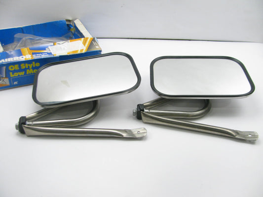 (2) K-Source 3571 Universal Stainless Steel 3-Point Mirror Low Mount Truck &Van