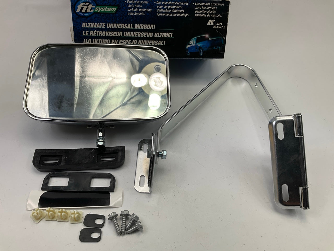 K-Source 3721 Universal Truck Mirror, Two Point Mount, Chrome, 5-1/2 X 8-1/2