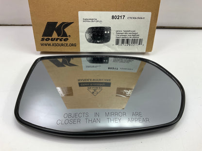 K Source 80217 Replacement Right Mirror Glass Non-heated - 2007-2011 Honda CR-V