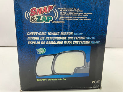 K Source 80800 Snap On Towing Mirror Kit For 1999-2007 Chevrolet & GMC Trucks