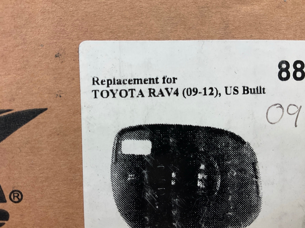 K Source 88225 Left Driver Mirror Glass For Power Mirror - 2009-2012 Toyota RAV4