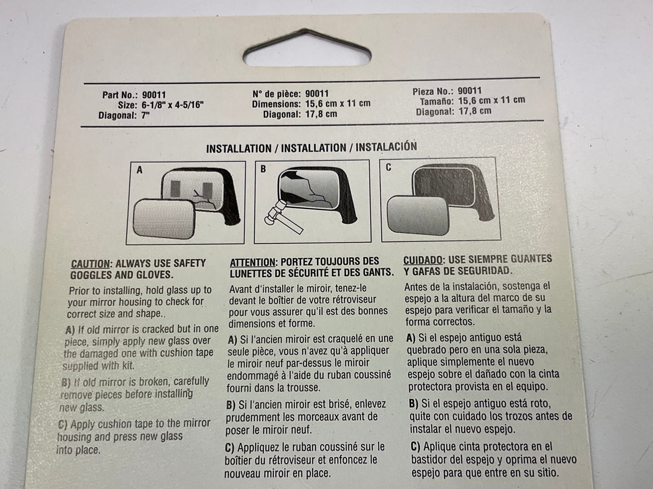 K Source 90011 Right Mirror Glass, Manual