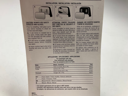 K Source 90013 Replacement Right Mirror Glass (Power & Heated)