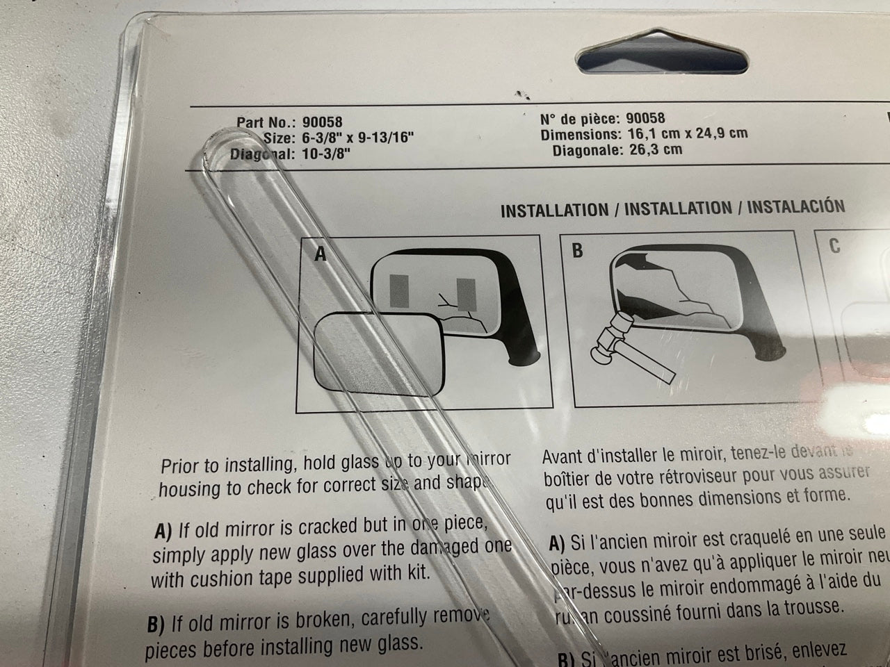 K Source 90058 Right Passenger Side Door Mirror Glass