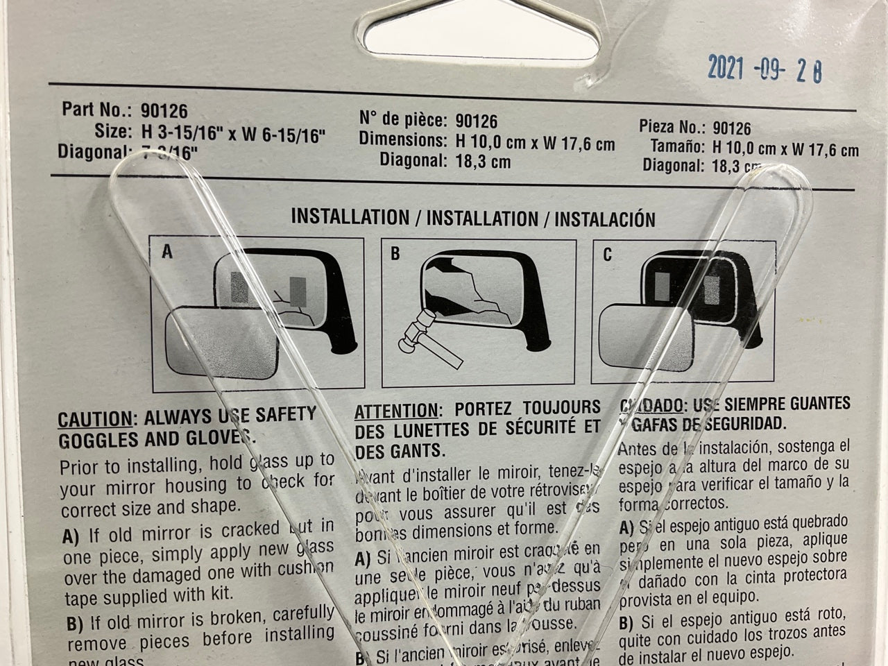 K Source 90126 Right Passenger Side Door Mirror Glass