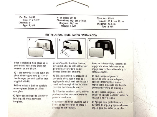 K Source 90148 Right Passenger Side Door Mirror Glass - 05-10 Cobalt, 07-10 G5