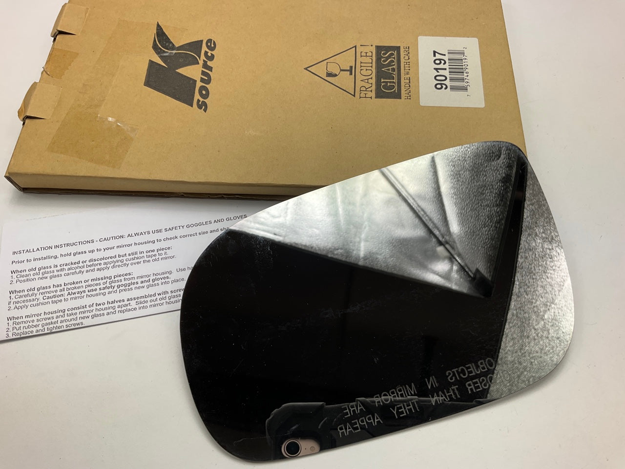 K Source 90197 Right Passengers Side Mirror Glass