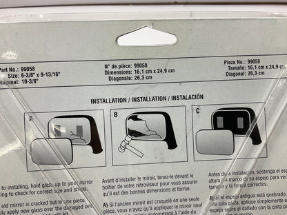 K Source 99058 Left Drivers Side Door Mirror Glass