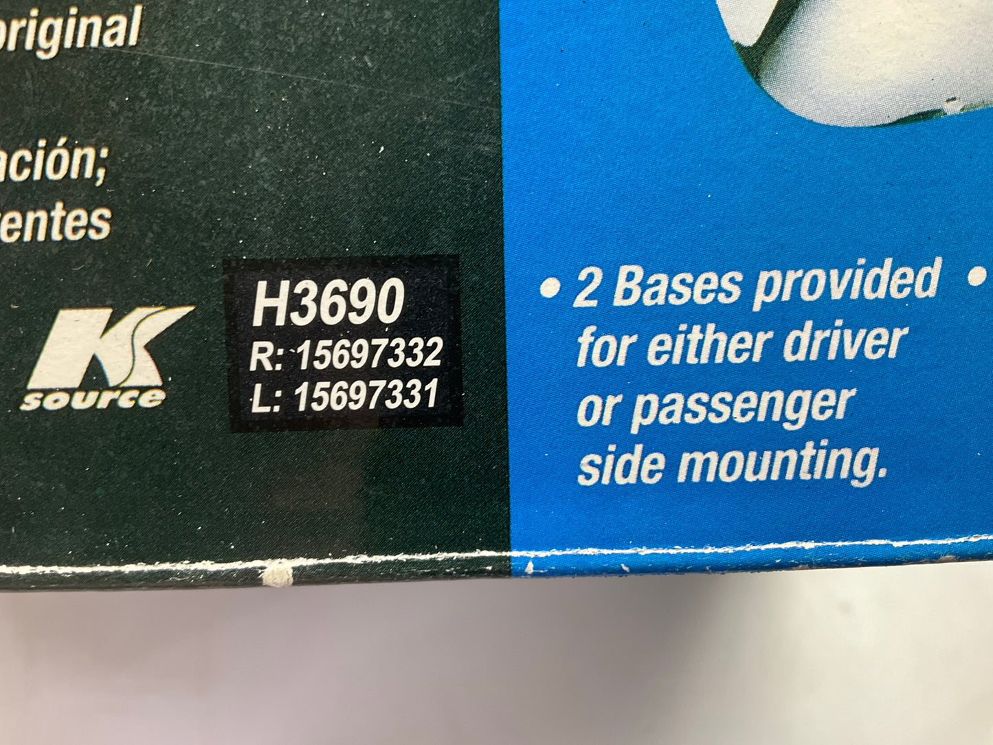 (2) K Source H3690 Manual Fold Away Chrome Door Mirrors For Chevrolet / GMC