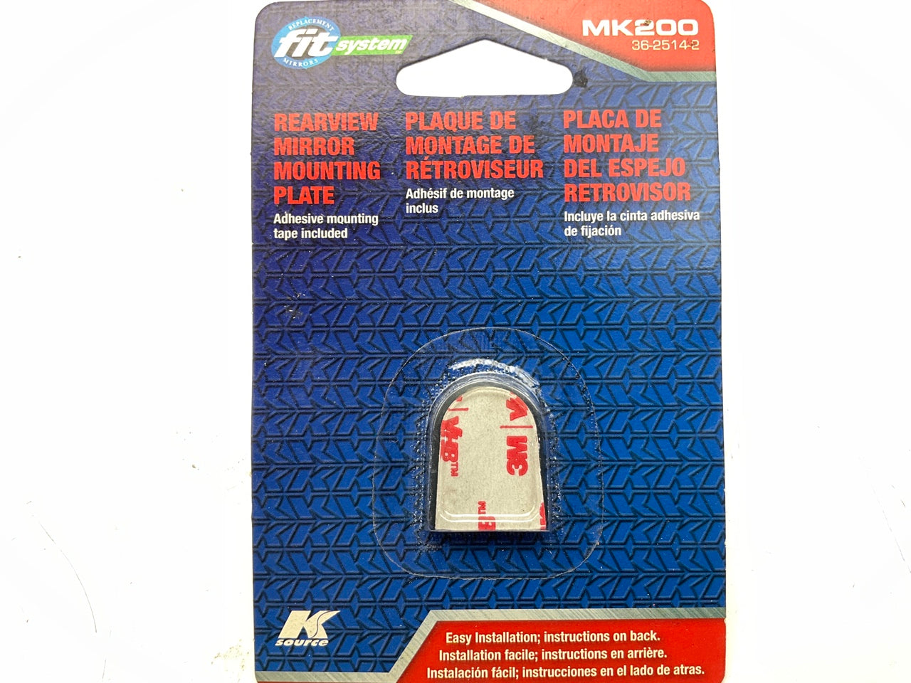 K-Source MK200 Review Rear View Mirror Mounting Plate Includes Mounting Tape