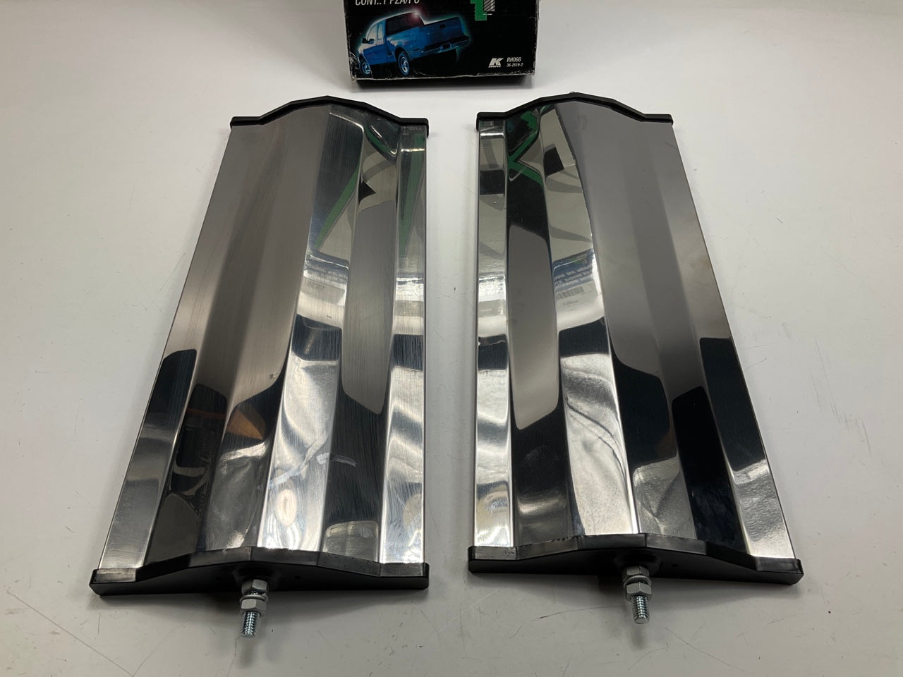 (2) K Source RH066 Replacement Stainless Steel West Coast Mirror - 6-1/2  X 16''