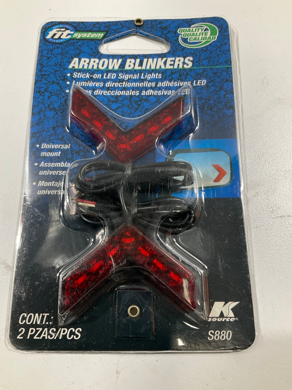 K Source S880 Stick On LED Turn Signal Lights Arrow Blinker Set