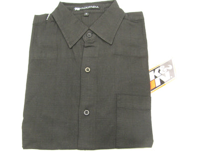 K&N 12157-S Motor Wear Button Up Woven Black Shirt Size Small
